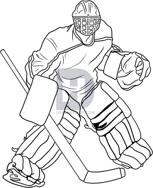 587x720 How To Draw A Goalie, Step By Step, Drawing Guide, By Darkonator - Goalie Sketch