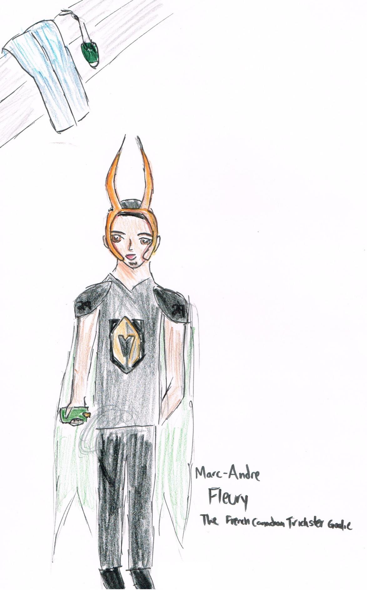 1174x1920 Marc Andre Fleury The French Canadian Trickster Goalie (Drawing - Goalie Sketch