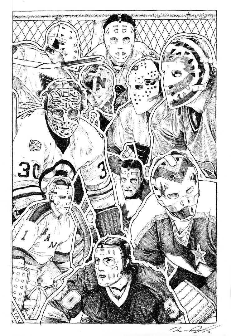 741x1077 Vintage Goalie Sketch Sheet By Ruddiger - Goalie Sketch