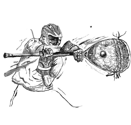 550x525 Lacrosse Goalie Posters By Alexandrea Gingell Redbubble - Goalie Sketch