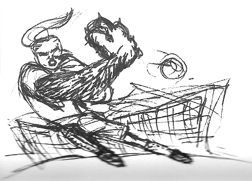 857x616 Soccer Goalie Doodlelocity - Goalie Sketch