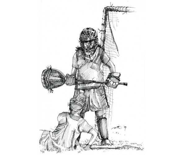 590x500 Girl Goalie Smackdown - Goalie Sketch