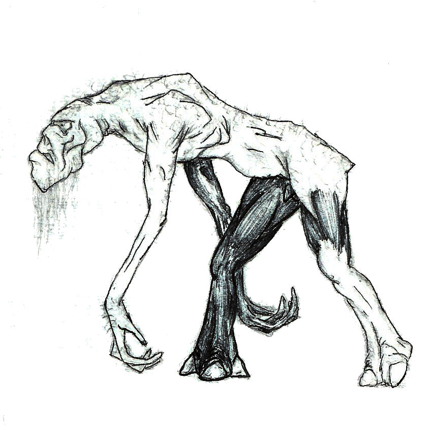 848x865 Hunchback Unfinished By Goat Head - Goat Head Sketch