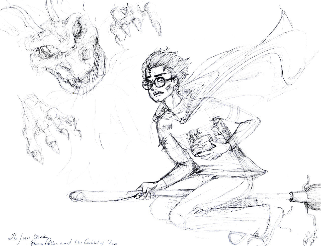 1280x981 Goblet Of Fire Sketch By Hollyboo2001 - Goblet Sketch