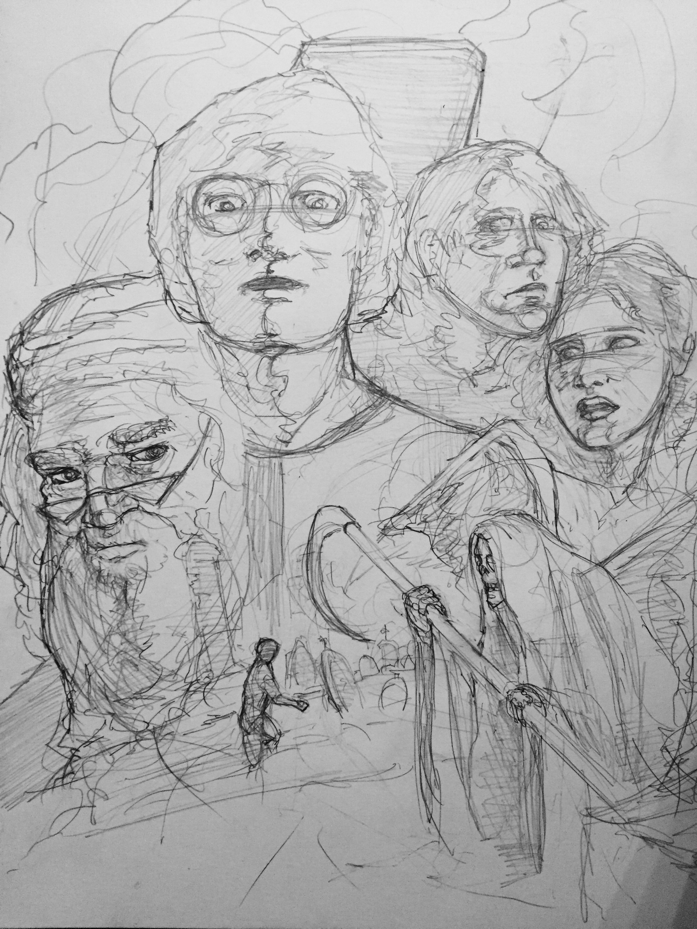 2250x3000 Goblet Of Fire Sketch One Drawing A Day - Goblet Sketch