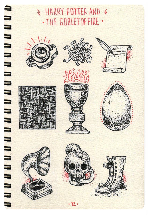 632x917 Harry Potter And The Goblet Of Fire. By Tomatozero Hufflepuff - Goblet Sketch