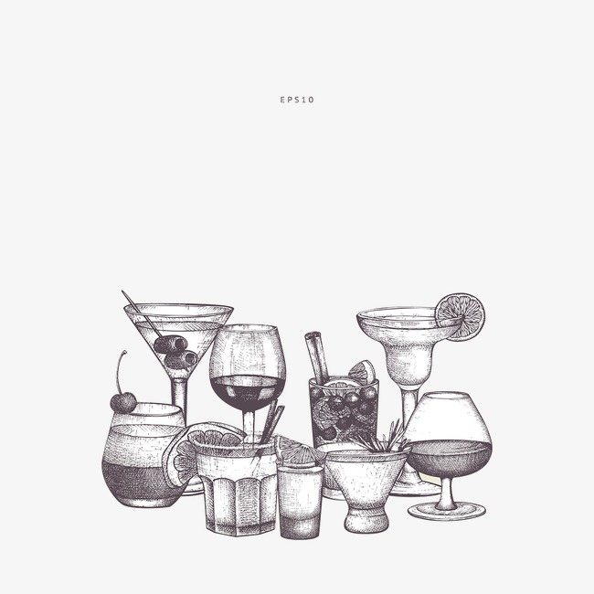 650x650 Sketch Cold, Hand Painted, Goblet, Cold Drink Png Image And - Goblet Sketch