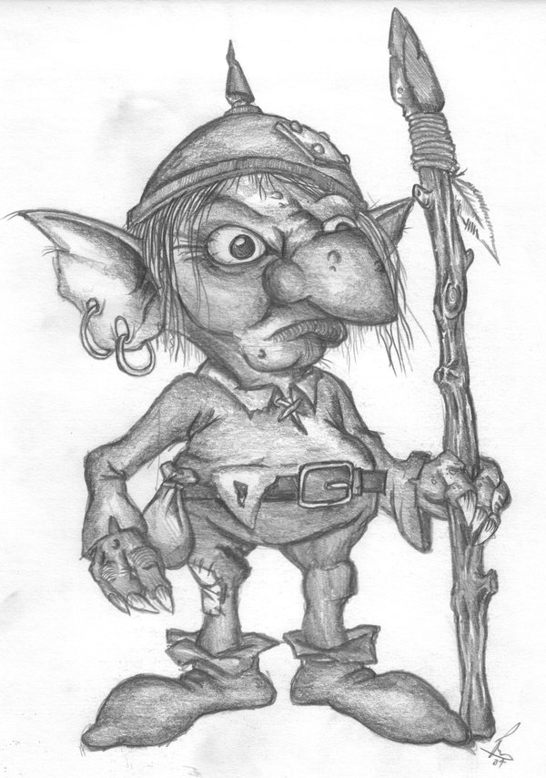 600x854 Goblin Drawing, Pencil, Sketch, Colorful, Realistic Art Images - Goblin Sketch