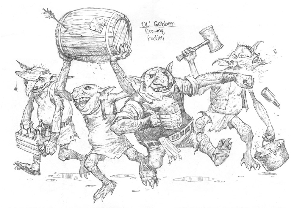 988x701 Goblin Sketch Drawing Skill - Goblin Sketch