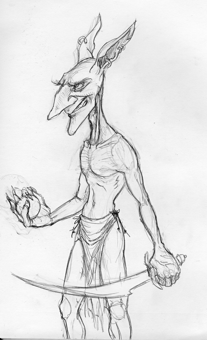 697x1145 Goblin Sketch By Flammableperson - Goblin Sketch