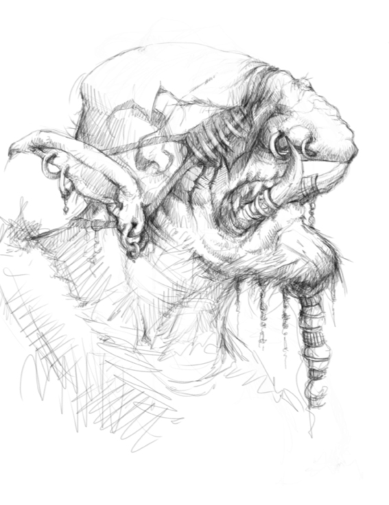 567x737 Goblin Sketch By Filipe Pagliuso - Goblin Sketch