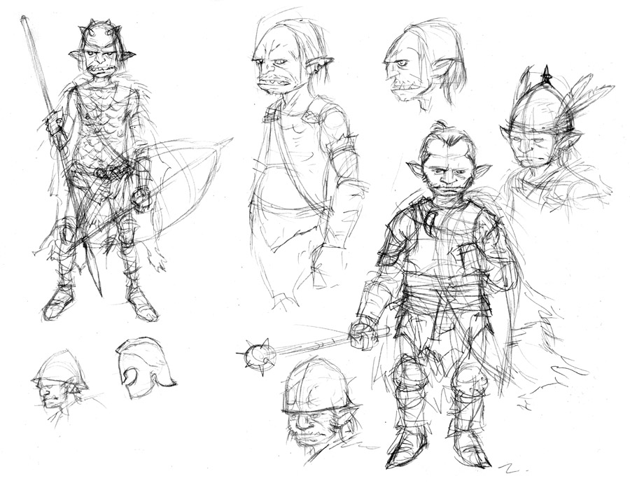 900x690 Elf - Goblin Sketch