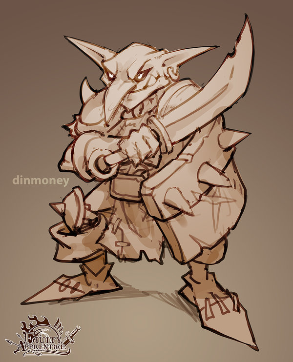600x742 Fa Goblin Sketch By Dinmoney - Goblin Sketch