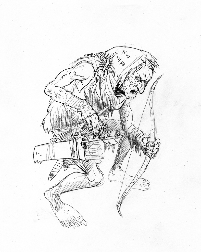 820x1024 Goblin (Sketch) Sketch For Burning Wheel Ryeowl - Goblin Sketch
