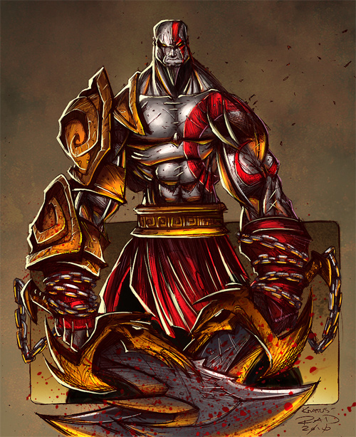500x614 God Of War 22 Cool Kratos Artwork Collections Naldz Graphics - God Of War Sketch