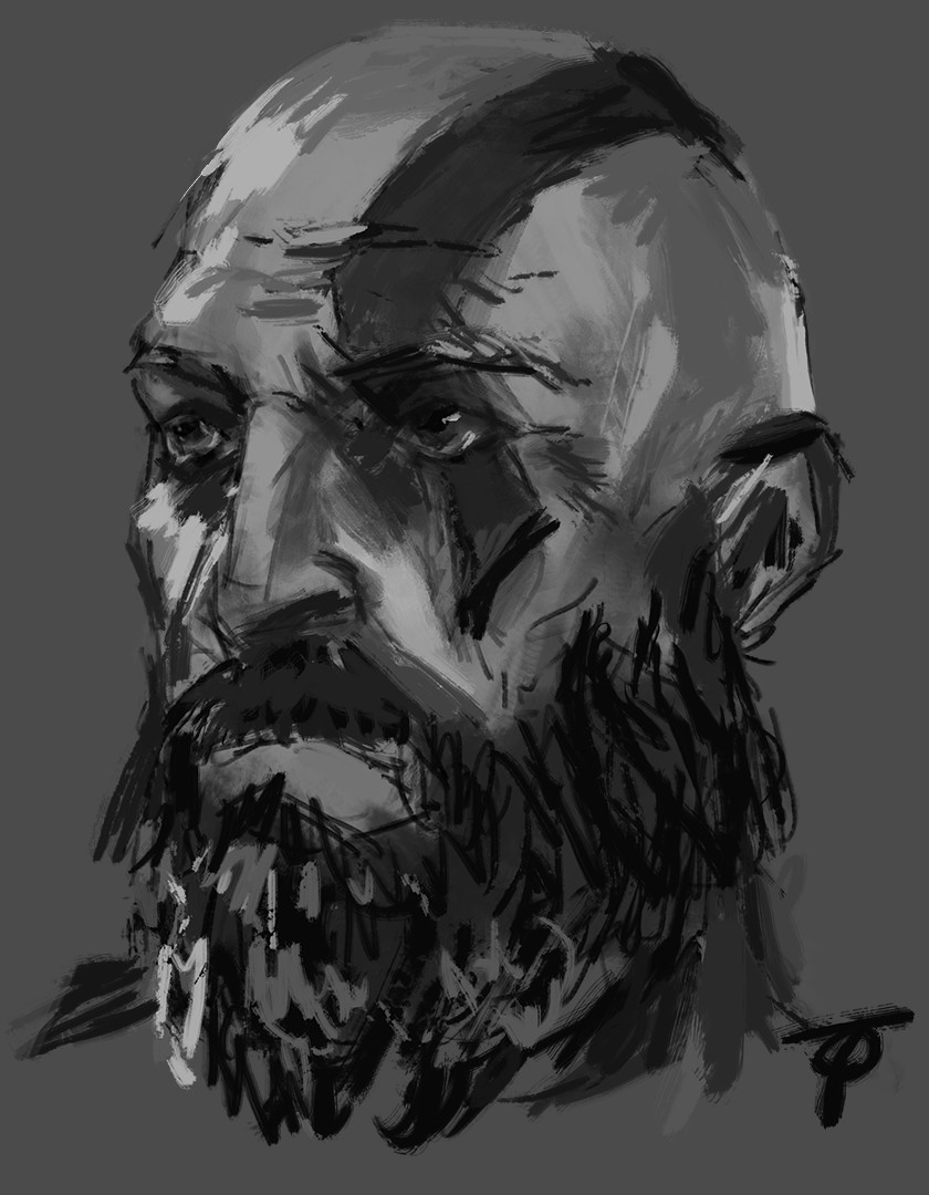 840x1080 Patricia Tan - God Of War Sketch