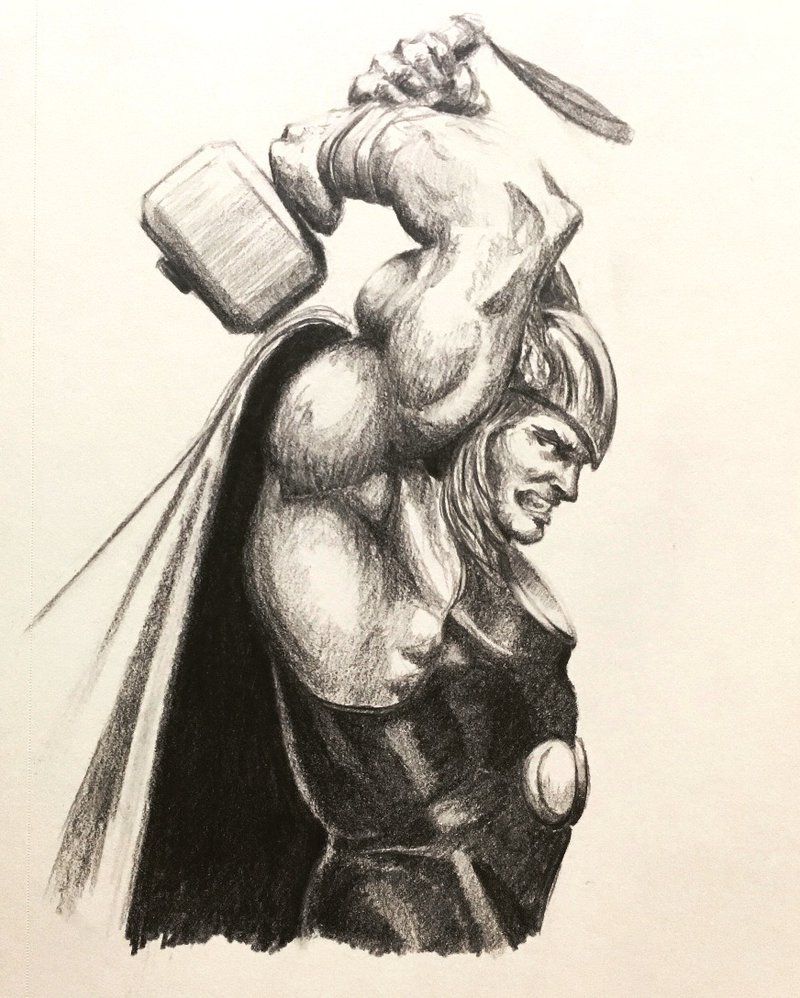 800x998 Thor God Of Thunder Sketch 2017 By Ninjason57 - God Sketch