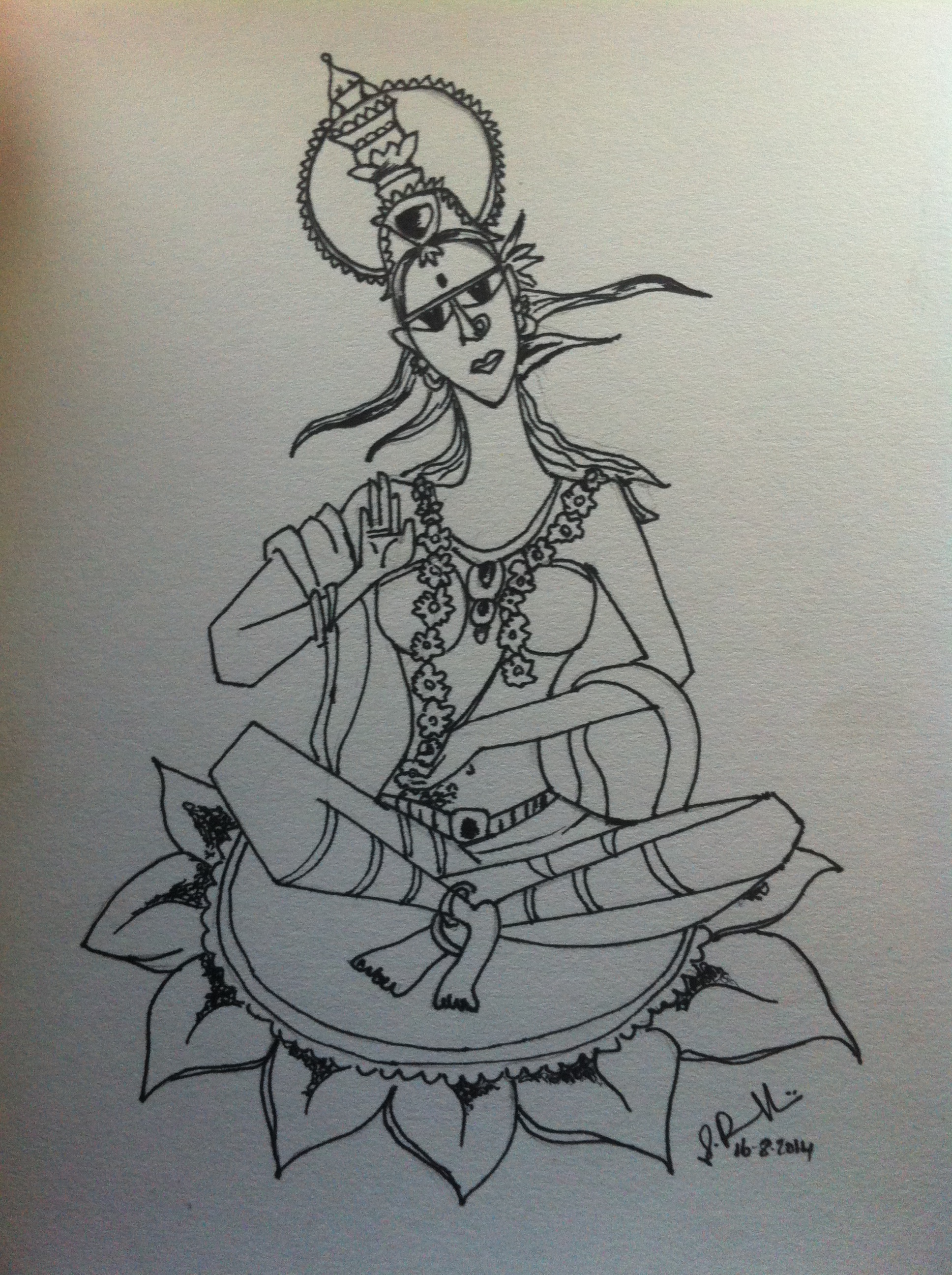 1936x2592 Goddess Sketch My Life Is An Abstract Painting - Goddess Sketch