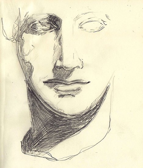469x550 Head Of A Goddess - Goddess Sketch