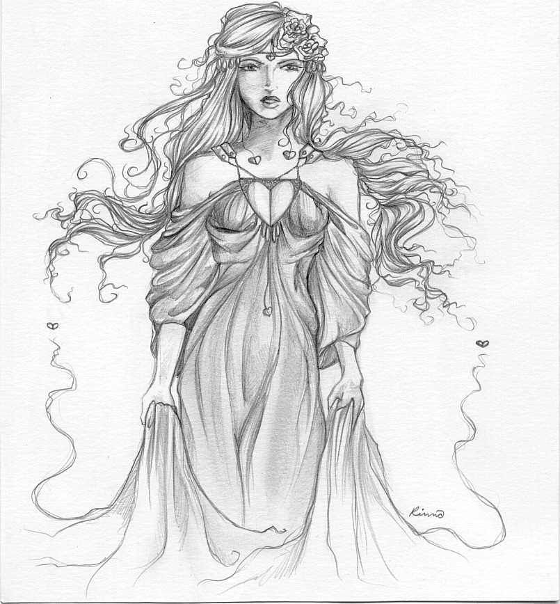 Goddess Sketch At Paintingvalley Com Explore Collection Of