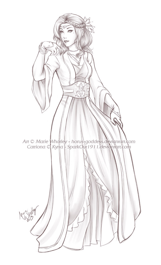 519x850 Sketch Comm - Goddess Sketch
