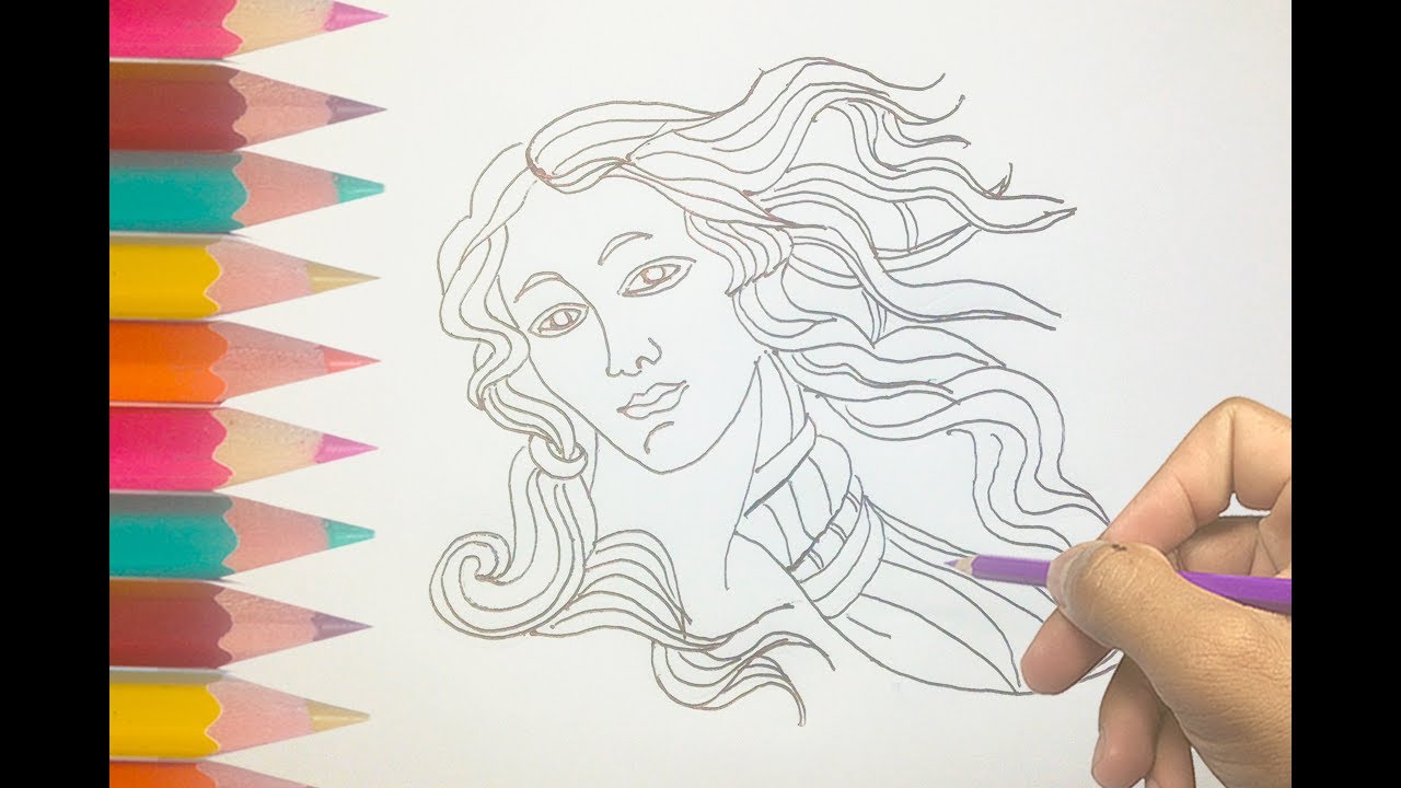 1280x720 Venus Goddess Drawing Learn To Draw Venus Hd 1080p - Goddess Sketch