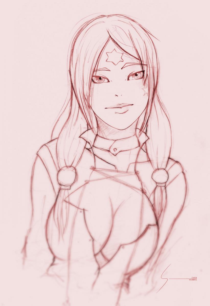 822x1200 Hild Oh My Goddess Sketch By Turquoiserabbit Dafl60r.jpg - Goddess Sketch