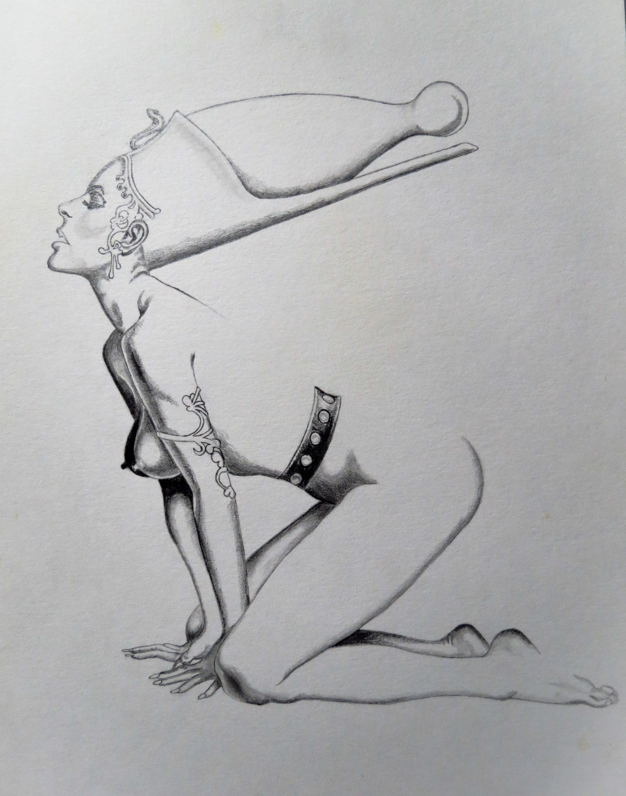 2079x2641 Egyptian Goddess Drawing - Goddess Sketch