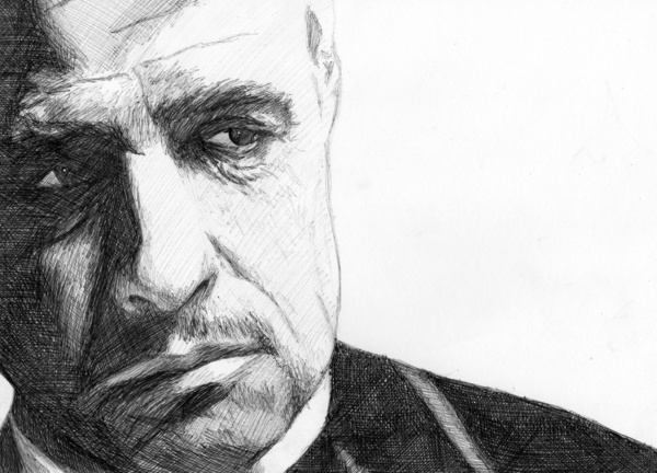600x432 Godfather By Demoose21 - Godfather Sketch