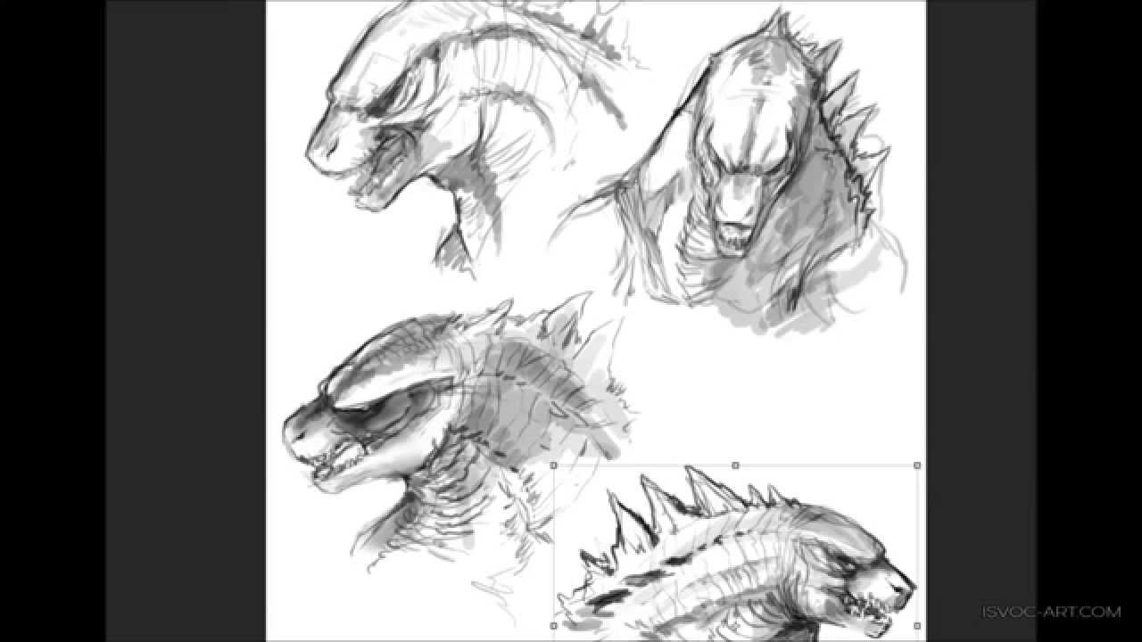 1280x720 Godzilla 2014 - Godzilla 2014 Sketch