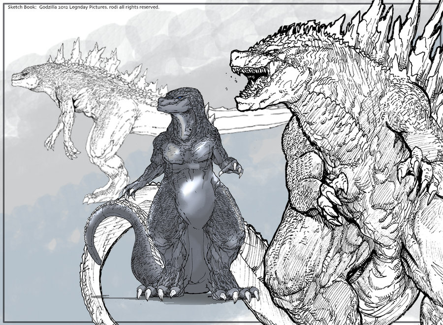 900x660 Godzilla 2014 Fan Sketch - Godzilla 2014 Sketch