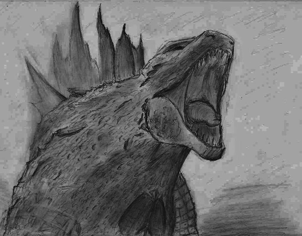 1011x791 Godzilla 2014 By Ortboys - Godzilla 2014 Sketch