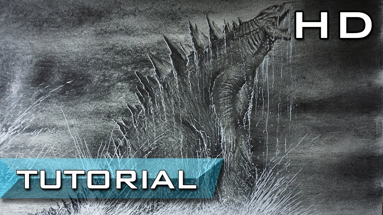 1280x720 How To Draw Realistic Godzilla 2014 With Pencil Step By Step - Godzilla 2014 Sketch