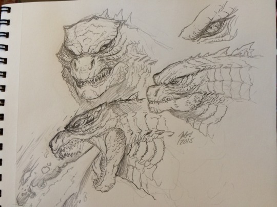 540x405 Matt Frank Godzilla 2014 Sketches Godzilla Know Your Meme - Godzilla Sketch