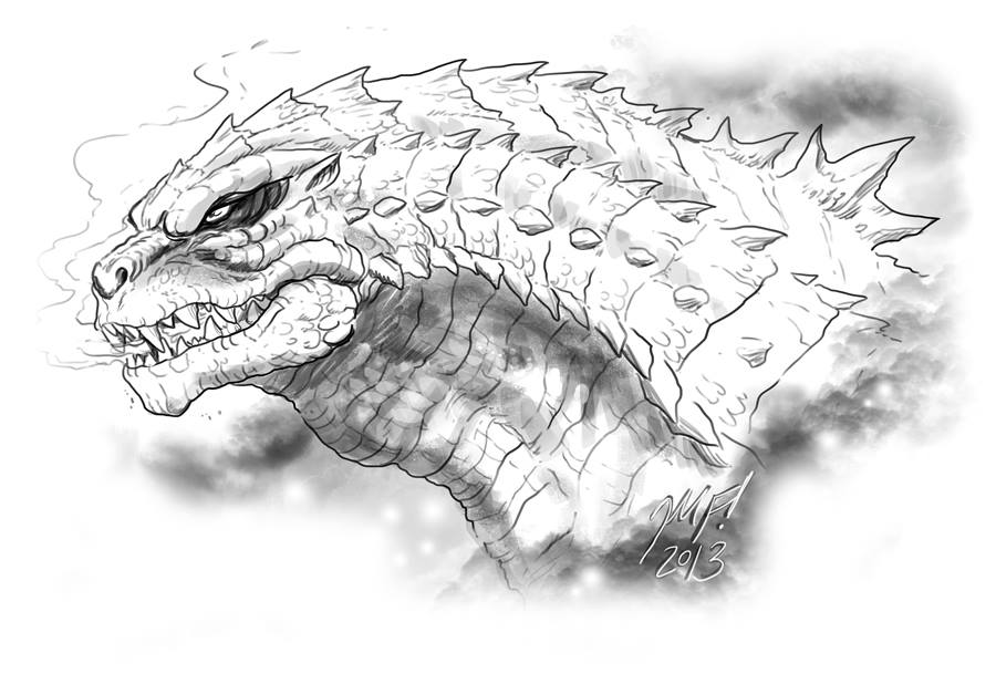 Godzilla Sketch at Explore collection of Godzilla