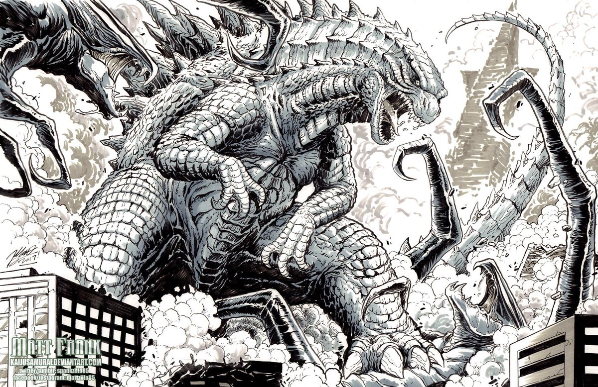 1200x778 On Twitter - Godzilla Sketch