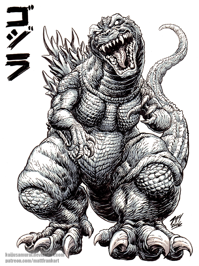 641x856 Gmk Godzilla Sketch By Kaijusamurai - Godzilla Sketch