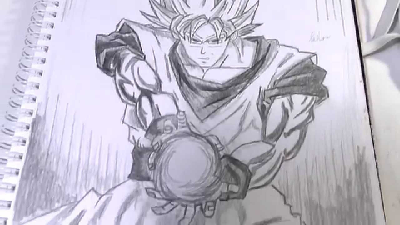 1280x720 Dragon Ball Z Pencil Drawings Easy Sketches Of Within Goku - Goku Pencil Sketch