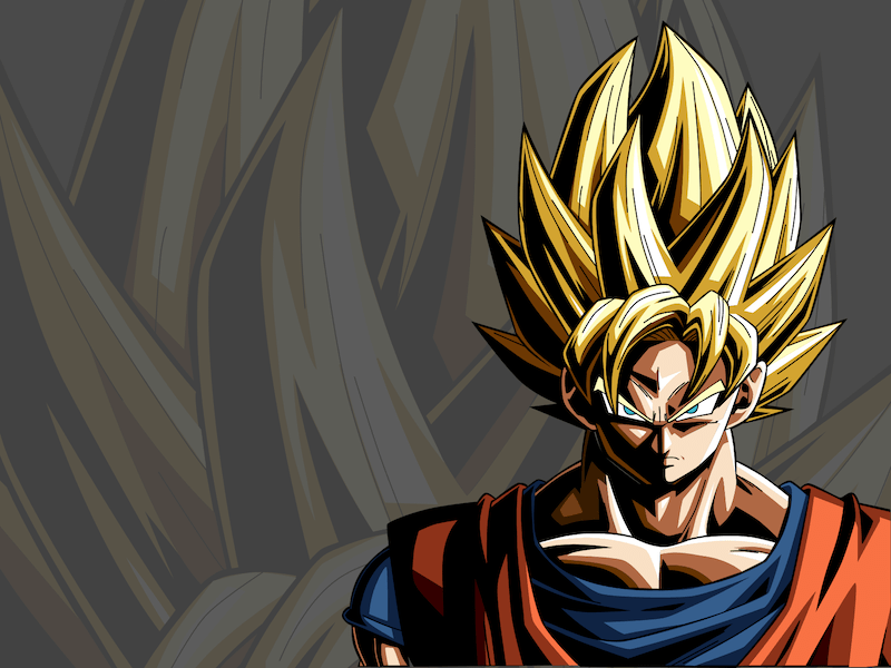 800x600 Goku Character Sketch Freebie - Goku Sketch