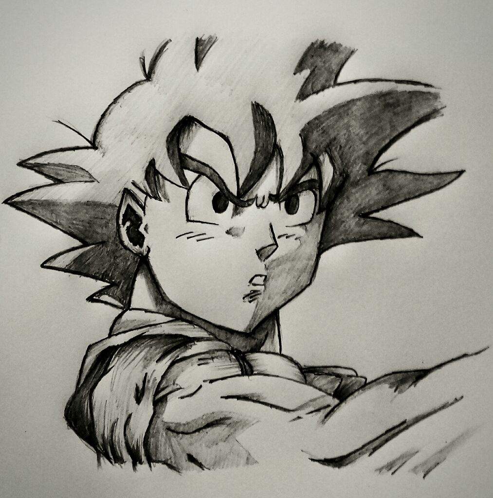1013x1024 Did A Sketch Of Goku!!! Art Amino - Goku Sketch