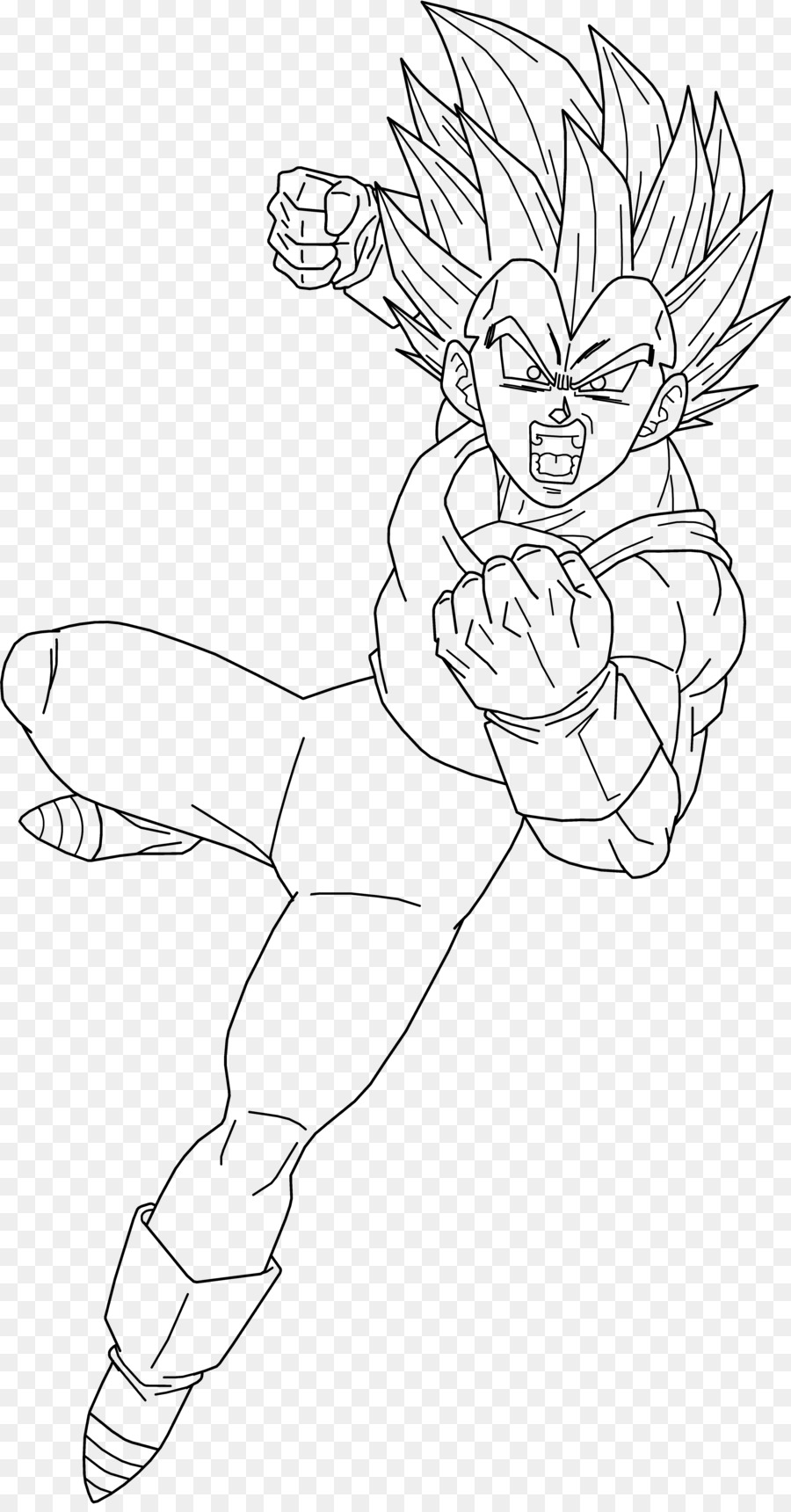 900x1720 Vegeta Goku Trunks Gohan Sketch - Goku Sketch