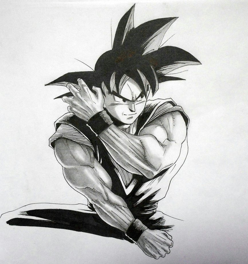 866x923 Dragon Ball Super Goku Saiyan Sketch Hd Wallpapers And Images - Gok...