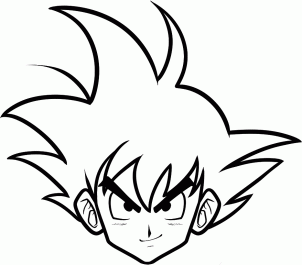 302x265 How To Draw Goku Easy Dragonball Z Amp Gt Dragon - Goku Sketch Step By Step
