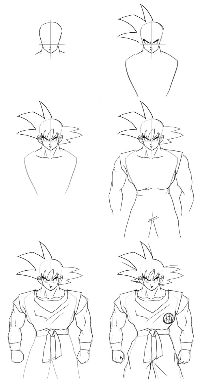 Goku Sketch Step By Step at Explore collection of