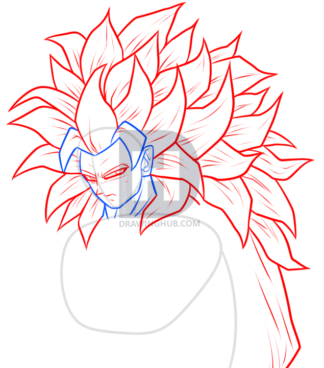 635x720 Draw Super Saiyan 5 Goku, Step By Step, Drawing Guide, By - Goku Sketch Step By Step