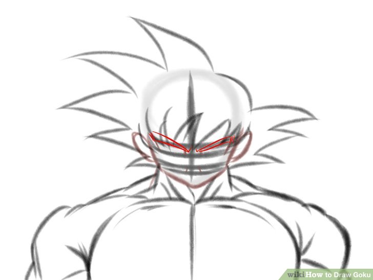 728x546 How To Draw Goku (With Pictures) - Goku Super Saiyan 4 Sketch