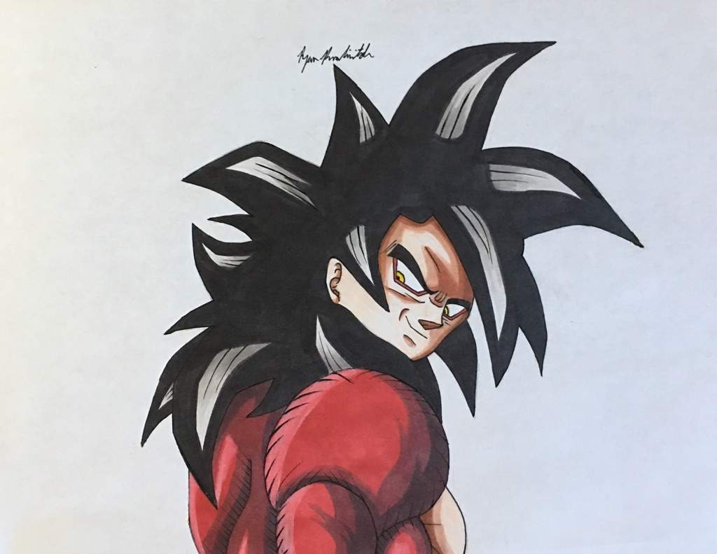 1024x791 Super Saiyan 4 Goku Drawing Dragonballz Amino - Goku Super Saiyan 4 Sketch