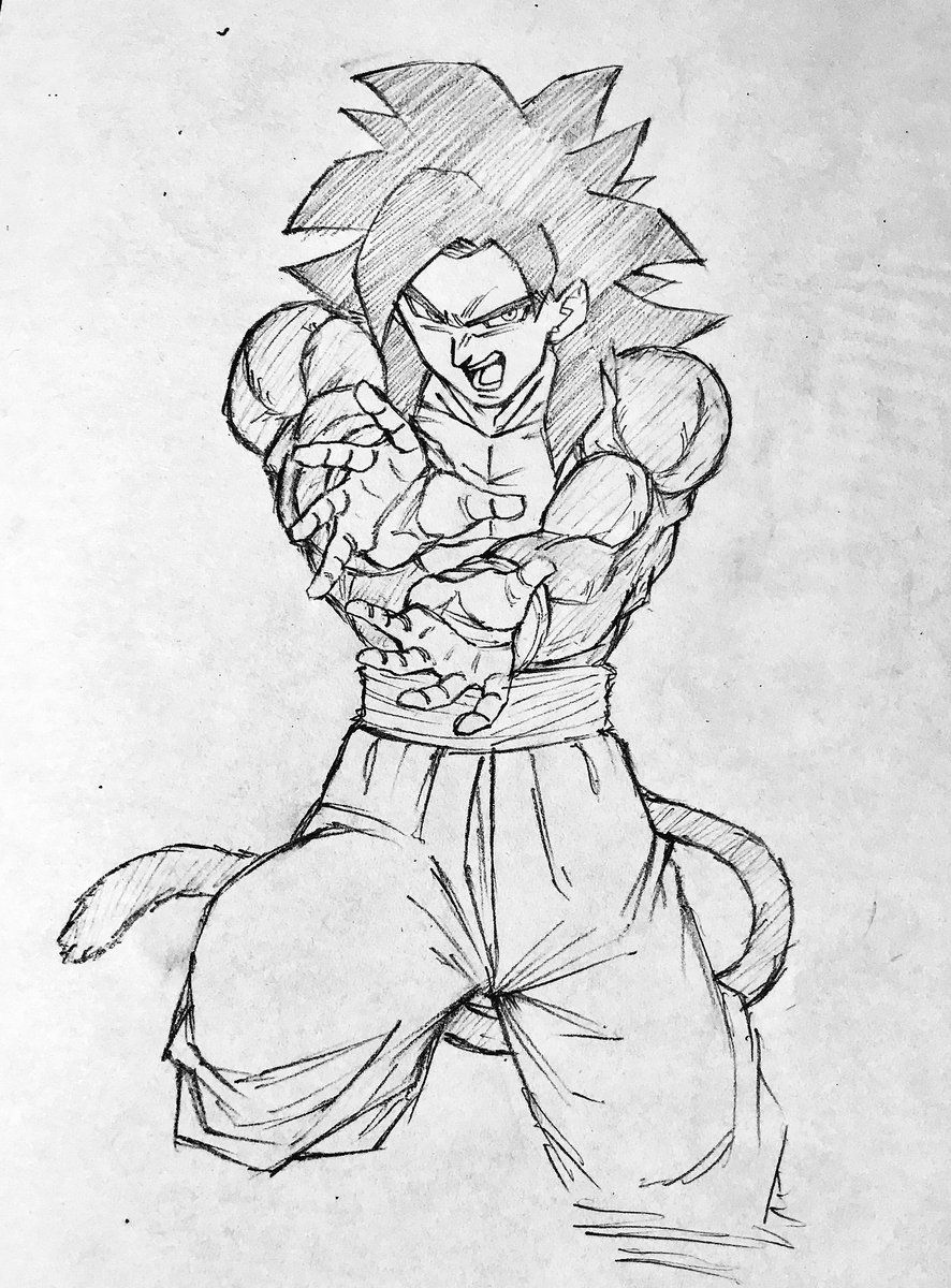 886x1200 Super Saiyan 4 Goku Sketch Drawing Sketches In 2018 - Goku Super Saiyan 4 Sketch