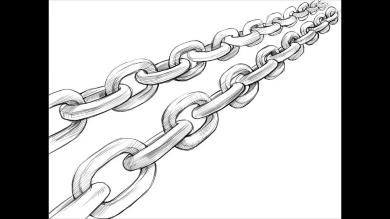 1280x720 How To Draw A Chain - Gold Chain Sketch
