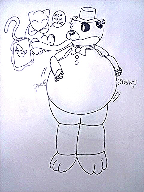 480x640 Thirsty Golden Freddy By Shinxketchum - Golden Freddy Sketch